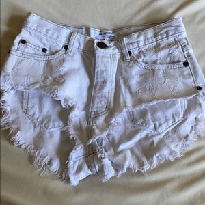 White rollers shorts one teaspoon